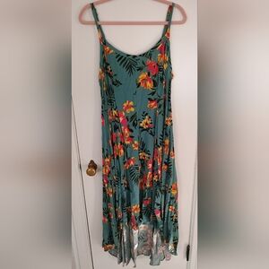 Torrid Floral Green Dress, Size 0